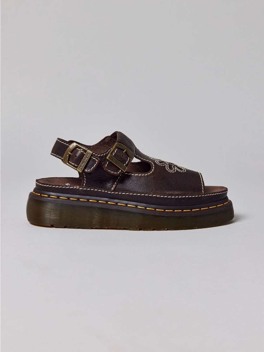 Dr. Martens Brown Floral Leather Sandals - Picture 3 of 6